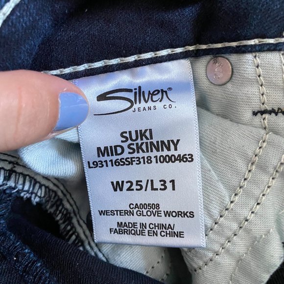 Silver SUKI Mid Skinny - Picture 3 of 5